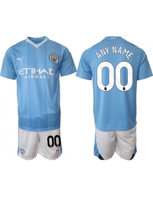 Custom FC Soccer Jersey For Boys/Kids/Youths/Mens Manchester City